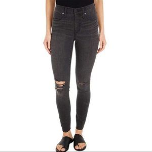 Madewell 9 inch High Rise skinny Jeans Faded Black Size 25